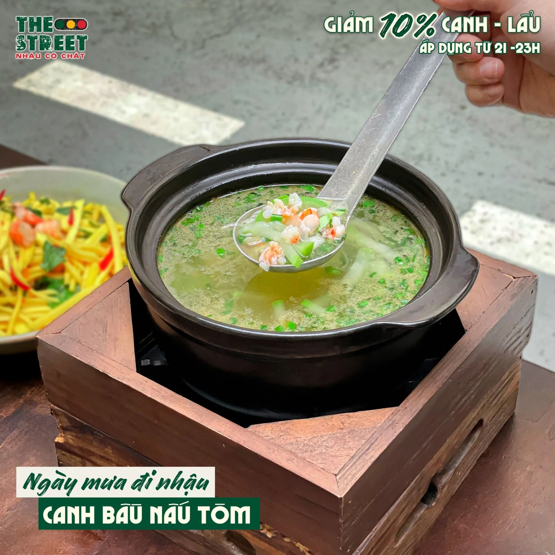 canh bầu nấu tôm