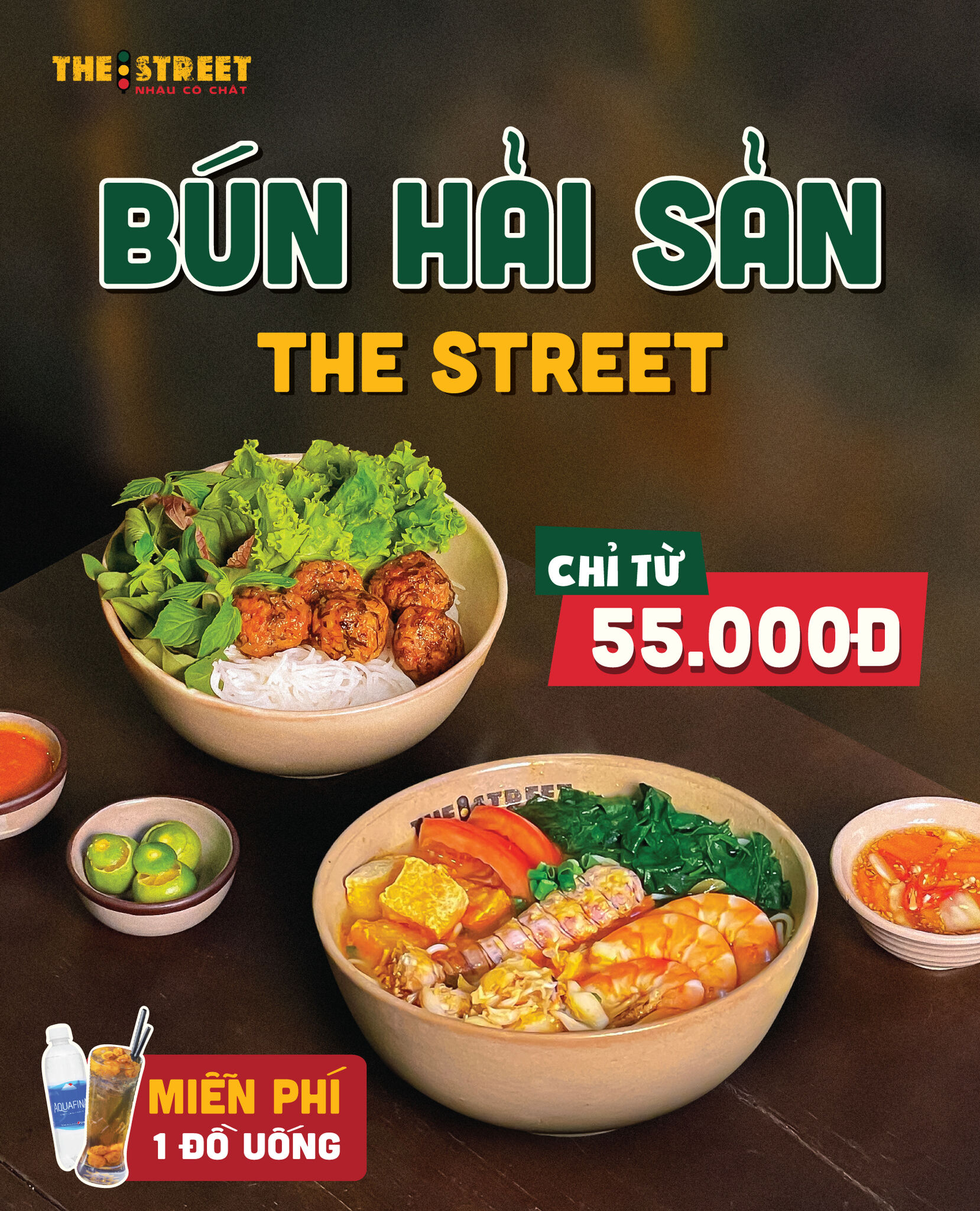 bún hải sản bề bề ngon the street