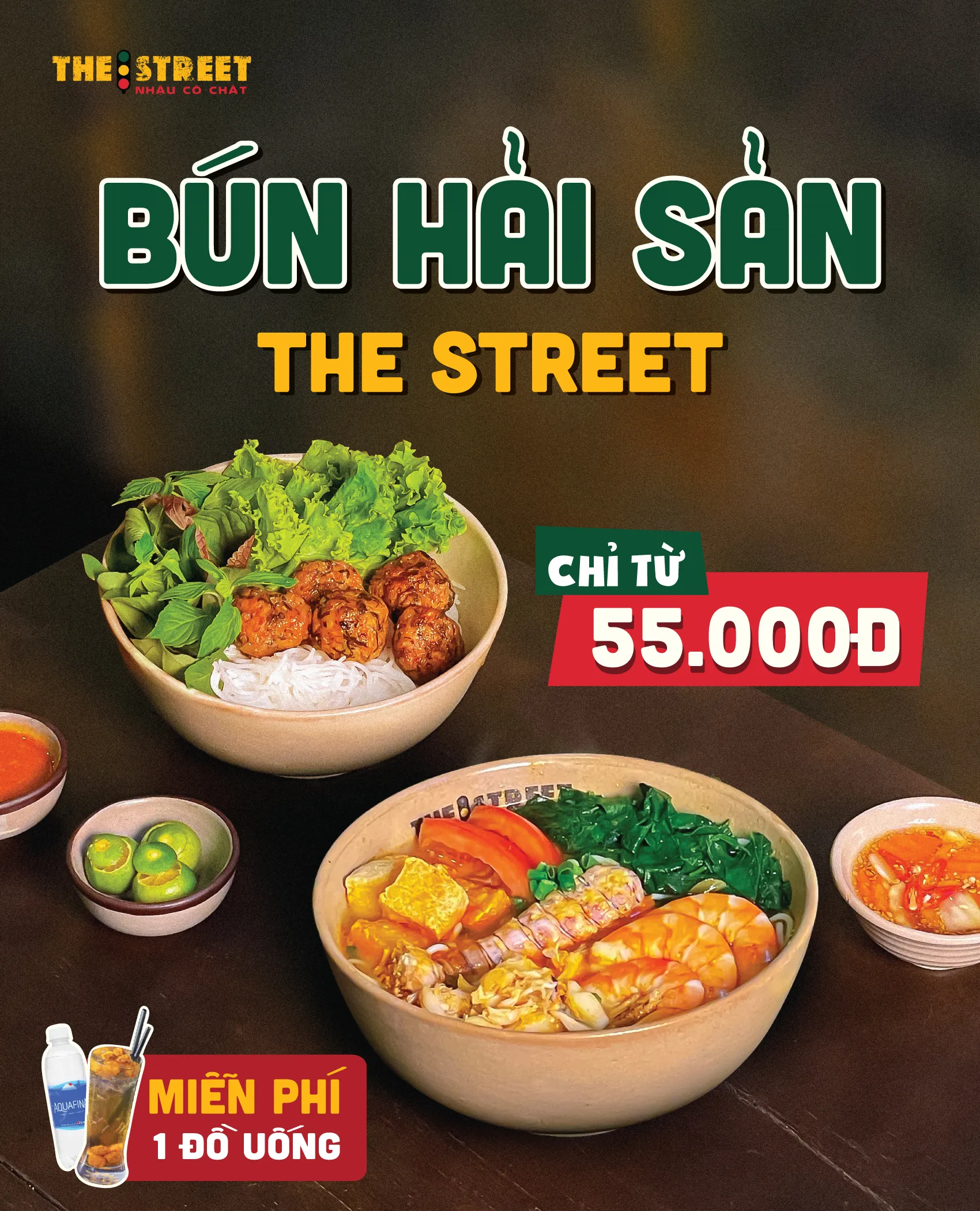 bún hải sản bề bề ngon the street